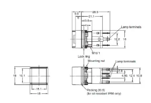 Ảnh của Công tắc nút nhấn Omron A165-AAM-2