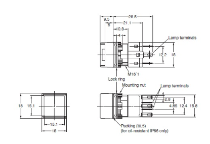 Ảnh của Công tắc nút nhấn Omron A165-AAM-2