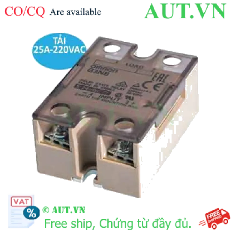 Ảnh của Relay Bán Dẫn Omron G3NB-225B-1 | 25A, Zero-Cross, 5-24VDC - AUT VN