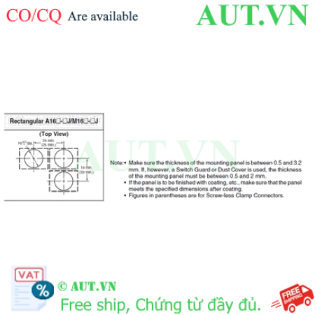Ảnh của Công tắc nút nhấn Omron A16L-JGA-24D-1