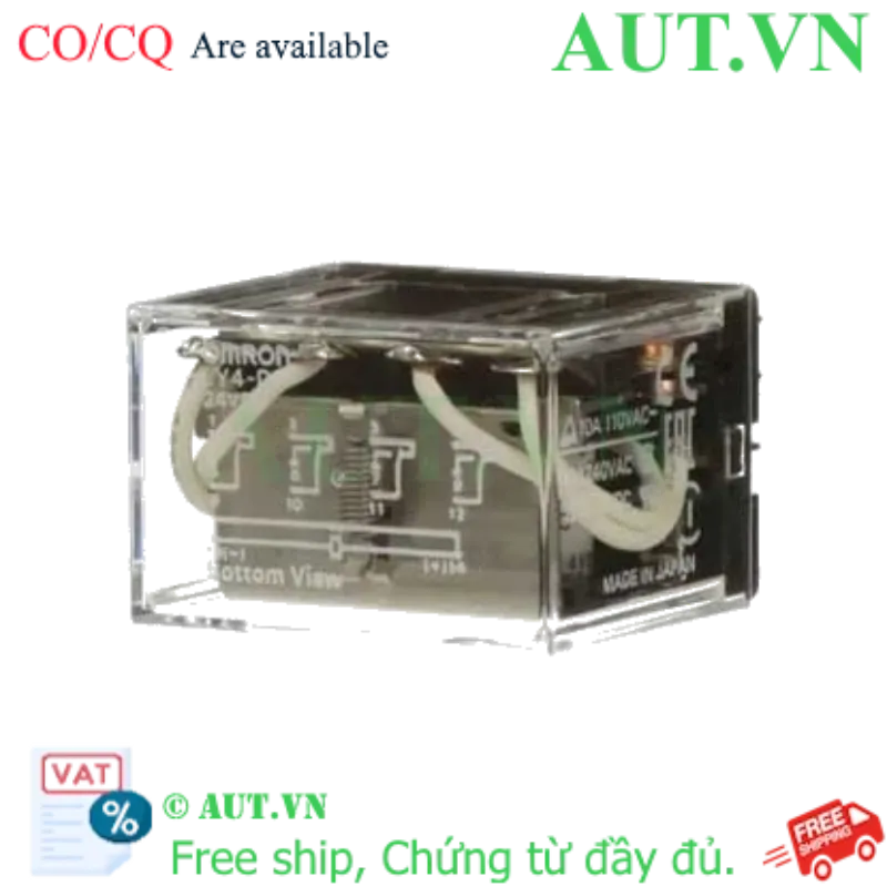 Ảnh của Rơ le trung gian Omron LY4-D DC24 - 14 Chân, 4PDT, 10A - Chính hãng AUT VN