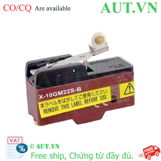 Ảnh của Công tắc hành trình Omron X-10GM22S-B: SPDT, 10A 125VDC, Cần Gạt Con Lăn Ngược - Chính Hãng AUT VN