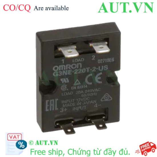 Ảnh của Relay bán dẫn Omron G3NE-220T-2-US DC12