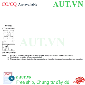 Ảnh của Rơ le trung gian Omron MY4N-D2 DC100/110