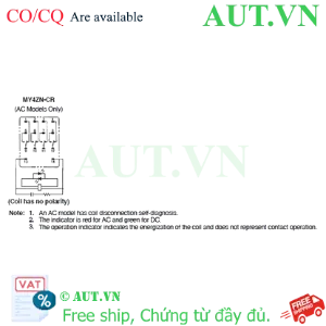 Ảnh của Rơ le trung gian Omron MY4ZN-CR AC100/110