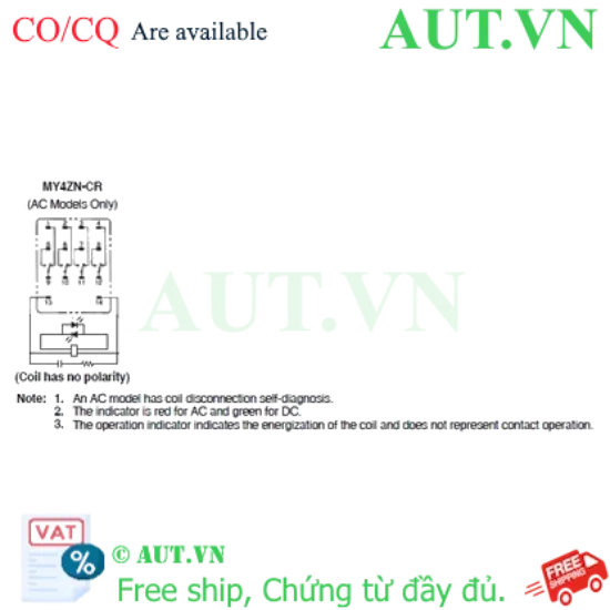 Ảnh của Rơ le trung gian Omron MY4ZN-CR AC100/110