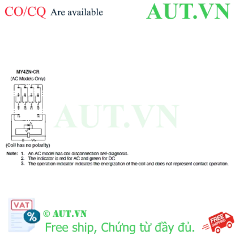 Ảnh của Rơ le trung gian Omron MY4ZN-CR AC100/110