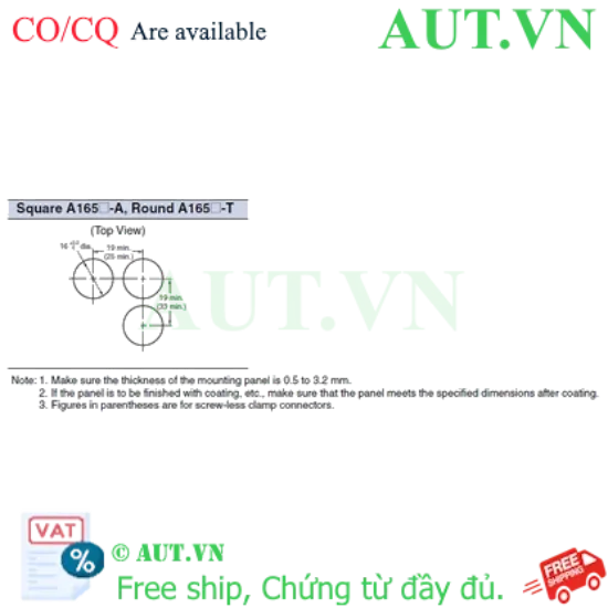 Ảnh của Công tắc nút nhấn Omron A165S-T2M-1