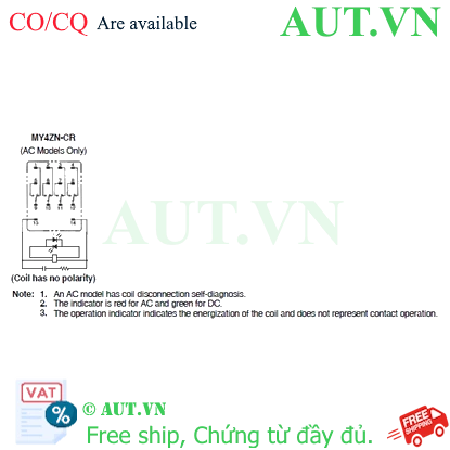 Ảnh của Rơ le trung gian Omron MY4ZN-CR AC200/220