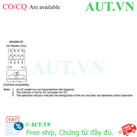 Ảnh của Rơ le trung gian Omron MY4ZN-CR AC200/220