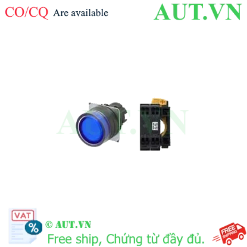 Ảnh của Nút Nhấn Có Đèn Omron A22NL-BGA-TAA-P002-AC | 1NC, Nhấn Giữ, Đèn Xanh 24V