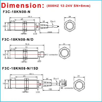 Ảnh của Cảm biến tiệm cận F&C Sensor F3C-18KN08-N R2M