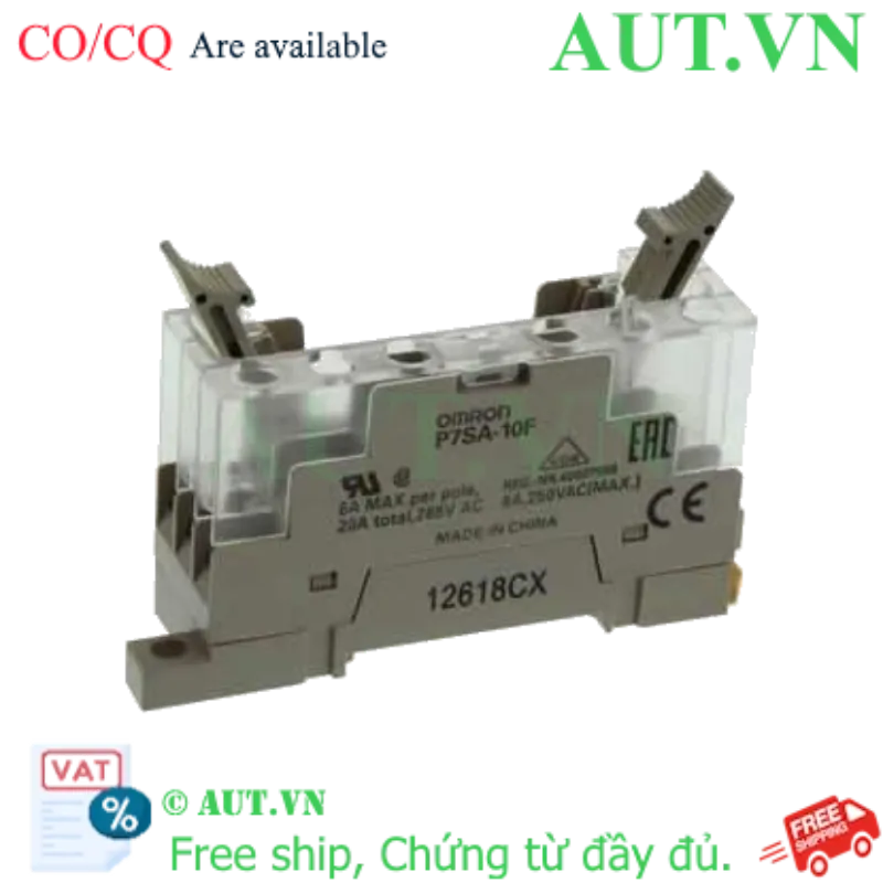 Ảnh của Đế Rơ Le Omron P7SA-10F Chính Hãng | 10 Chân Dẹt, 6A, Lắp Thanh Ray DIN