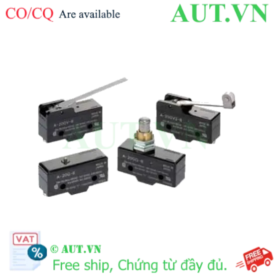 Ảnh của Công tắc hành trình Omron A-20GQ21-B | Pít-tông Con Lăn Chéo | Tải 20A | Chính hãng AUT VN