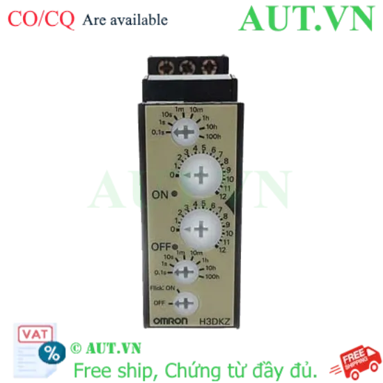 Ảnh của Timer Omron H3DKZ-FA DC12 - Bộ Định Thời Đa Năng 12V, Siêu Mỏng 22.5mm, Dải 0.1s-1200h | AUT VN