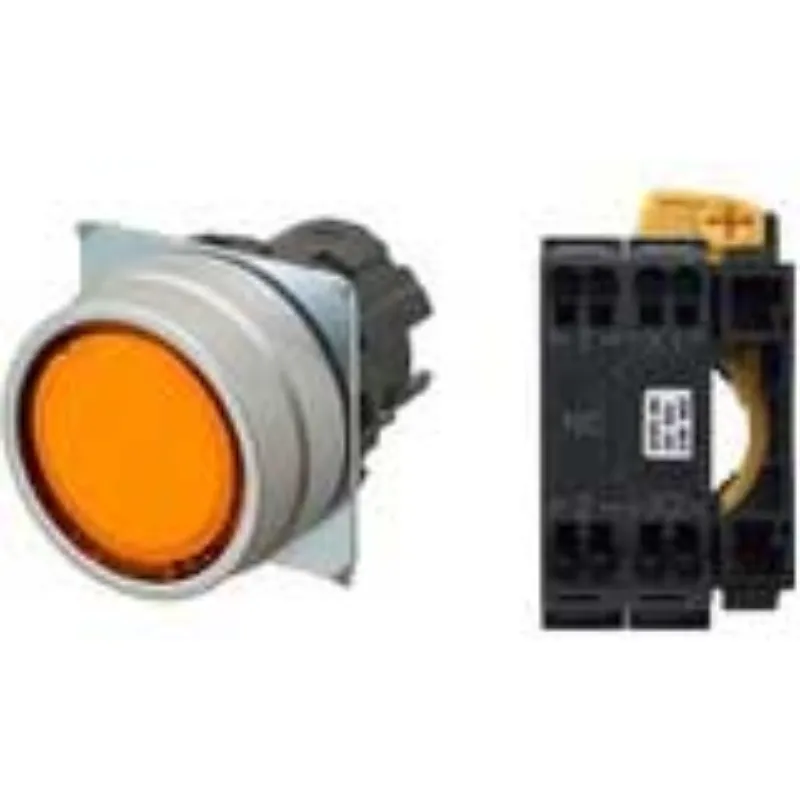 Ảnh của Công tắc nút nhấn Omron A22NL-MNA-TOA-P002-OB | Đèn Cam 12V, 1NC, IP66