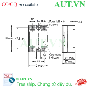 Ảnh của Relay Bán Dẫn Omron G3NA-210B-UTU (10A, 24-240VAC) - Chống Nhiễu Zero-Cross, Siêu Bền