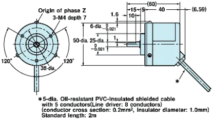 Ảnh của Cảm biến Encoder  Omron E6C2-CWZ6C 400P/R 2M