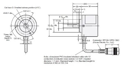 Ảnh của Cảm biến Encoder  Omron E6C3-AG5C-C 720P/R 2M