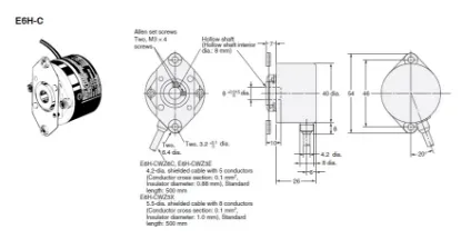 Ảnh của Cảm biến Encoder  Omron E6H-CWZ3E 360P/R 0.5M