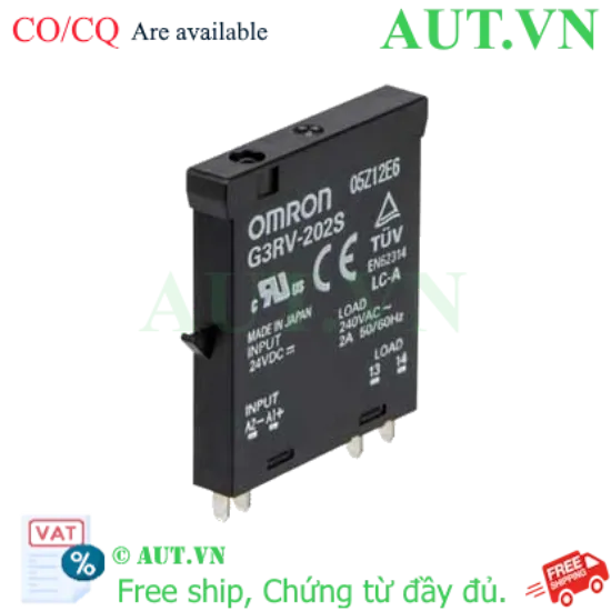 Ảnh của Relay Bán Dẫn Omron G3RV-202S DC24: 2A, Zero-Cross, Siêu Mỏng 6.2mm | AUT VN