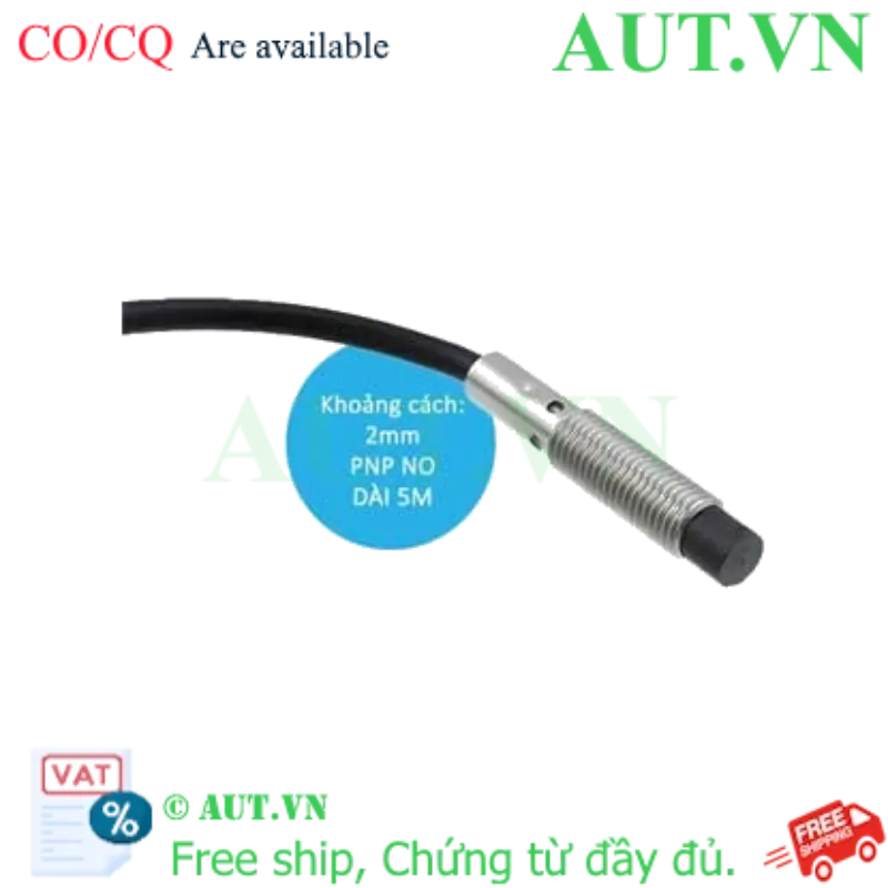 Ảnh của Cảm biến tiệm cận Omron E2B-S08KN02-WP-B1 5M | Thân M8, PNP NO, Vỏ Thép SUS303 Siêu Bền