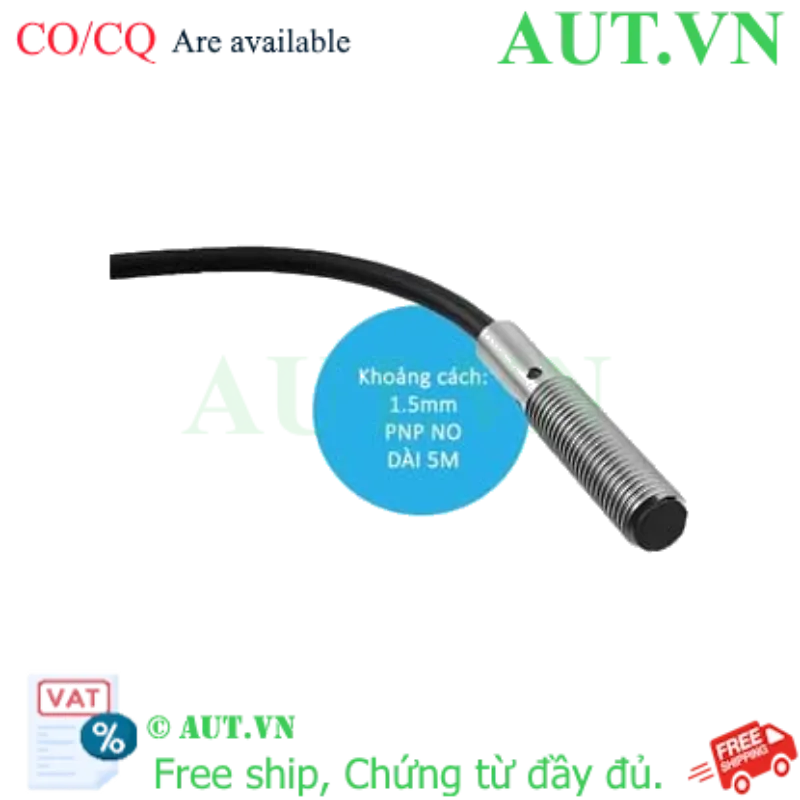 Ảnh của Cảm biến tiệm cận Omron E2B-S08KS01-WP-B1 5M - M8, PNP NO, Thân Inox SUS303 IP67