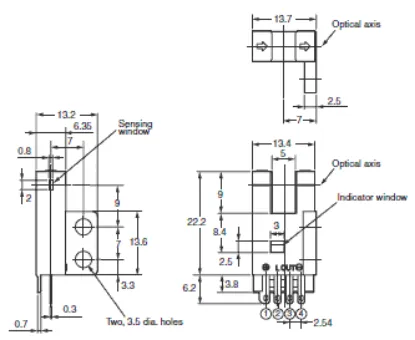 Ảnh của Cảm biến quang điện siêu nhỏ  Omron EE-SX677