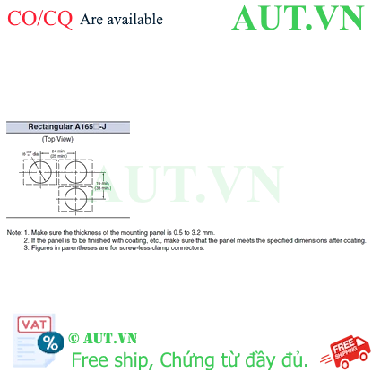 Ảnh của Công tắc nút nhấn Omron A165W-J2AG-24D-1