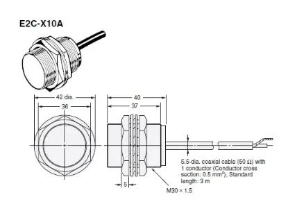Ảnh của Cảm biến tiệm cận  Omron E2C-X10A 5M