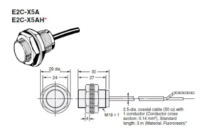 Ảnh của Cảm biến tiệm cận  Omron E2C-X5AH 3M