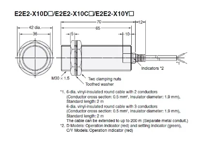 Ảnh của Cảm biến tiệm cận  Omron E2E2-X10Y1 2M
