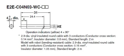 Ảnh của Cảm biến tiệm cận  Omron E2E-C04N03-WC-C2 5M