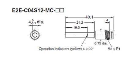 Ảnh của Cảm biến tiệm cận  Omron E2E-C04S12-MC-C1