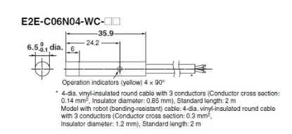 Ảnh của Cảm biến tiệm cận  Omron E2E-C06N04-WC-B2 2M