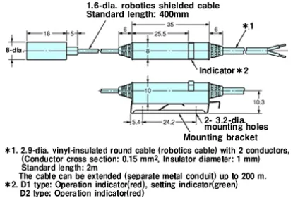 Ảnh của Cảm biến tiệm cận  Omron E2EC-C3D1 2M