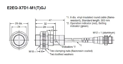 Ảnh của Cảm biến tiệm cận  Omron E2EQ-X7D1-M1GJ 1M