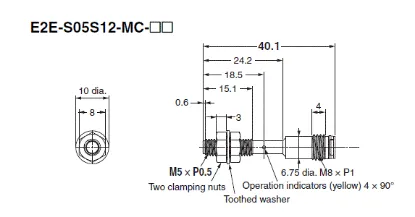 Ảnh của Cảm biến tiệm cận  Omron E2E-S05S12-MC-C2