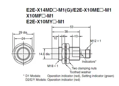 Ảnh của Cảm biến tiệm cận  Omron E2E-X14MD1S-M1