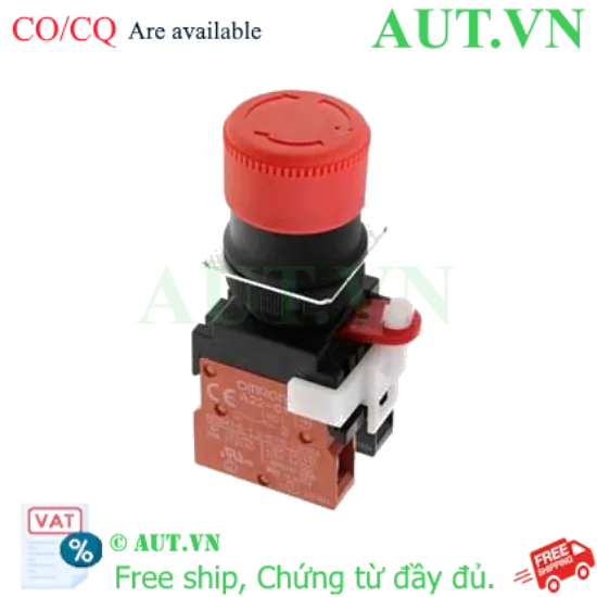 Ảnh của Nút Nhấn Dừng Khẩn Cấp Omron A22E-S-01: 1NC, Xoay Reset, Chống Nước IP65 - Chính Hãng AUT VN