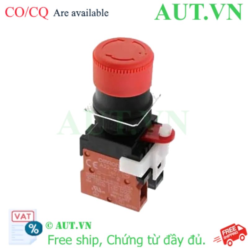 Ảnh của Nút Nhấn Dừng Khẩn Cấp Omron A22E-S-01 | 1NC, Xoay Nhả, IP65 - AUT VN