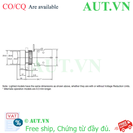Ảnh của Công tắc nút nhấn Omron A22-CG-02A
