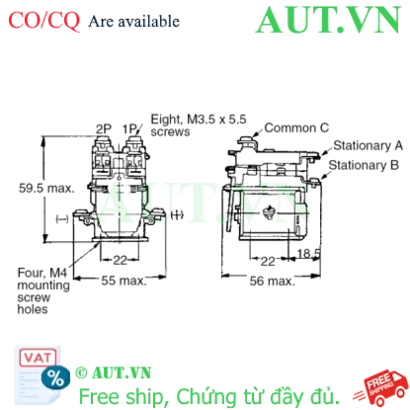 Ảnh của Rơ le trung gian Omron MM2B DC100/110