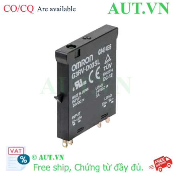 Ảnh của Relay Bán Dẫn Omron G3RV-D03SL DC24 | Siêu Mỏng 6.2mm, Tải 3A, Độ Bền Vĩnh Cửu - AUT VN