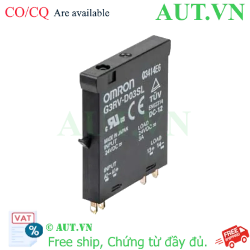 Ảnh của Relay Bán Dẫn Omron G3RV-D03SL DC24 | Siêu Mỏng 6.2mm, Tải 3A, Độ Bền Cao - AUT VN