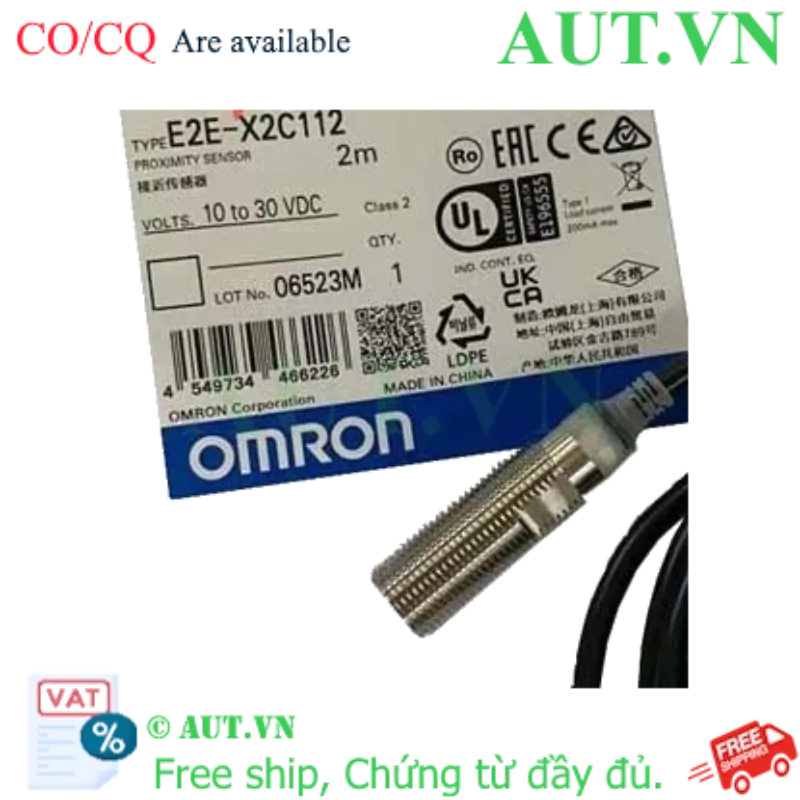 Ảnh của Cảm biến tiệm cận Omron E2E-X2C1 M12 | NPN NO, 2mm, IP69K Siêu Bền - AUT VN
