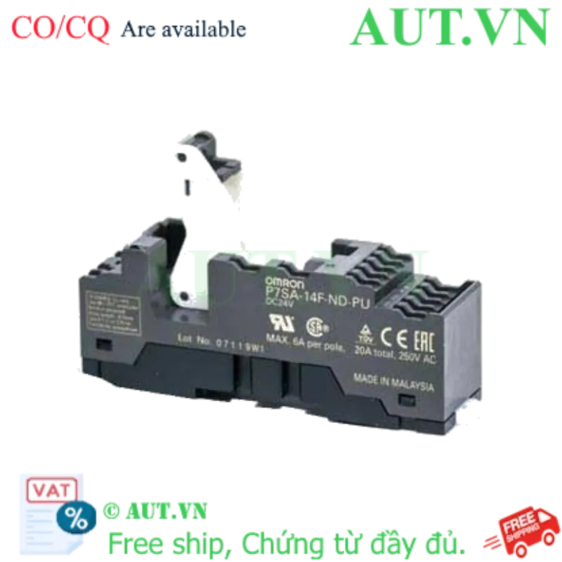 Ảnh của Đế Rơ Le Omron P7SA-14F-ND-PU DC24 14 Chân - Push-in Plus, LED Chỉ Thị, Lắp Ray DIN | AUT VN