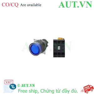 Ảnh của Nút Nhấn Có Đèn Omron A22NL-BGA-TAA-P102-AB | 1NO+1NC, 12V, Xanh Dương