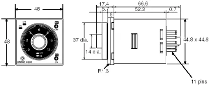 Ảnh của Timer  Omron H3CR-F AC24-48/DC12-48