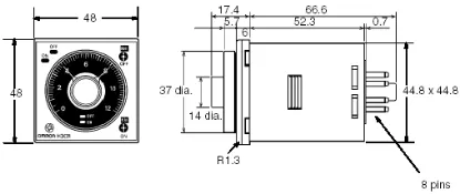 Ảnh của Timer  Omron H3CR-F8 AC100-240/DC100-125